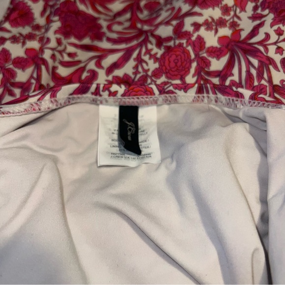 J. Crew Ruffle Plunge One Piece Floral Swimsuit Size 6 - Picture 4 of 6